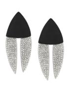 Saint Laurent Articulated Geometric Earrings - Black