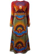 Valentino 'volcano' Print Maxi Dress