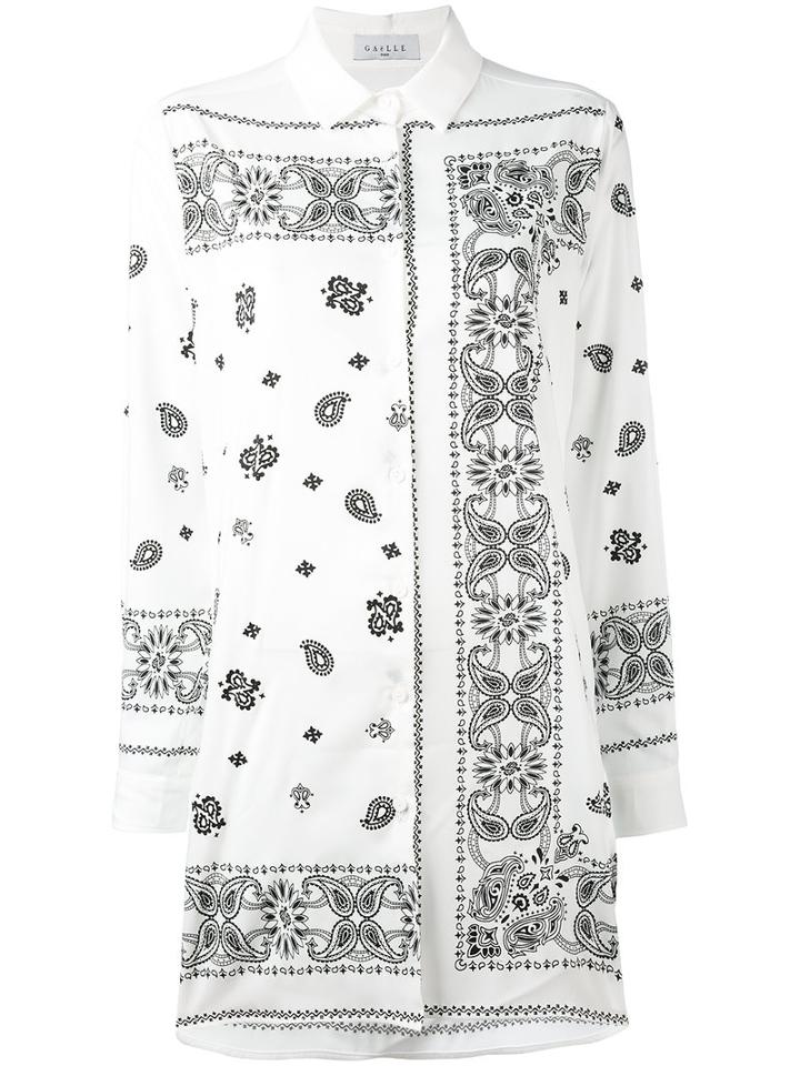 Gaelle Bonheur - Printed Shirt - Women - Polyester/spandex/elastane - 42, White, Polyester/spandex/elastane