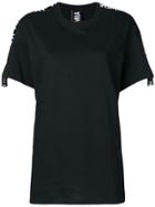 Mia-iam Logo Trim T-shirt - Black