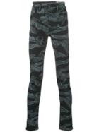 Diesel Contrast Print Slim-fit Jeans - Black