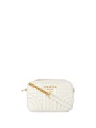 Prada Small Diagramme Cross Body Bag - White