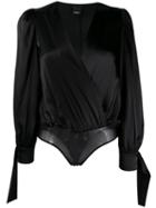 Pinko Deep V-neck Blouse - Black