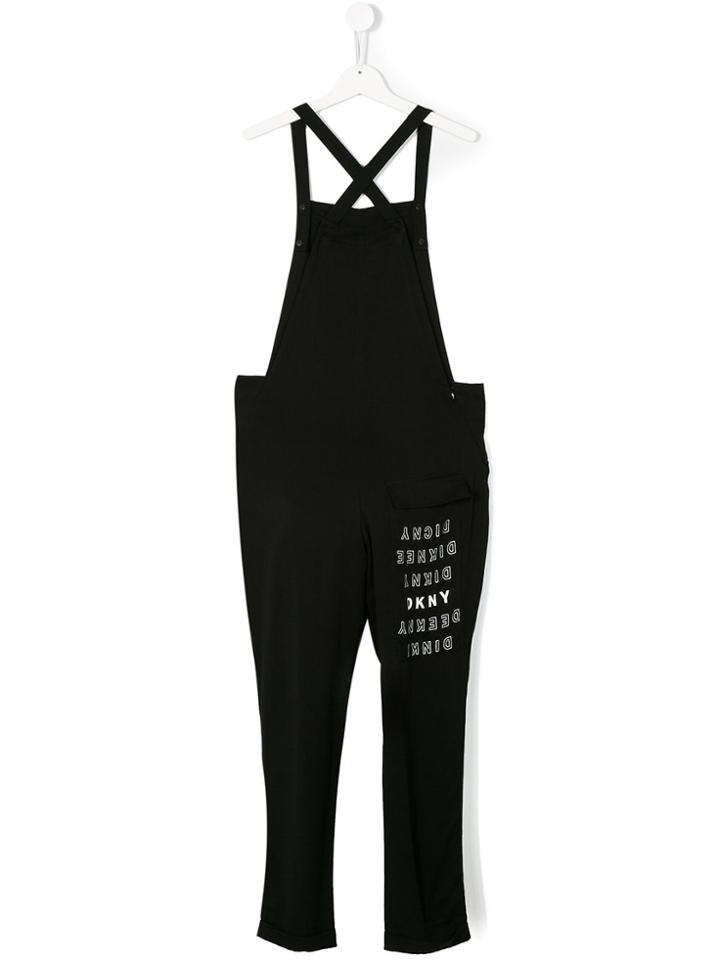 Dkny Kids Crossed Back Jumpsuit - Black