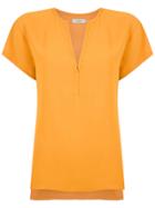 Egrey Short Sleeves Blouse - Yellow & Orange