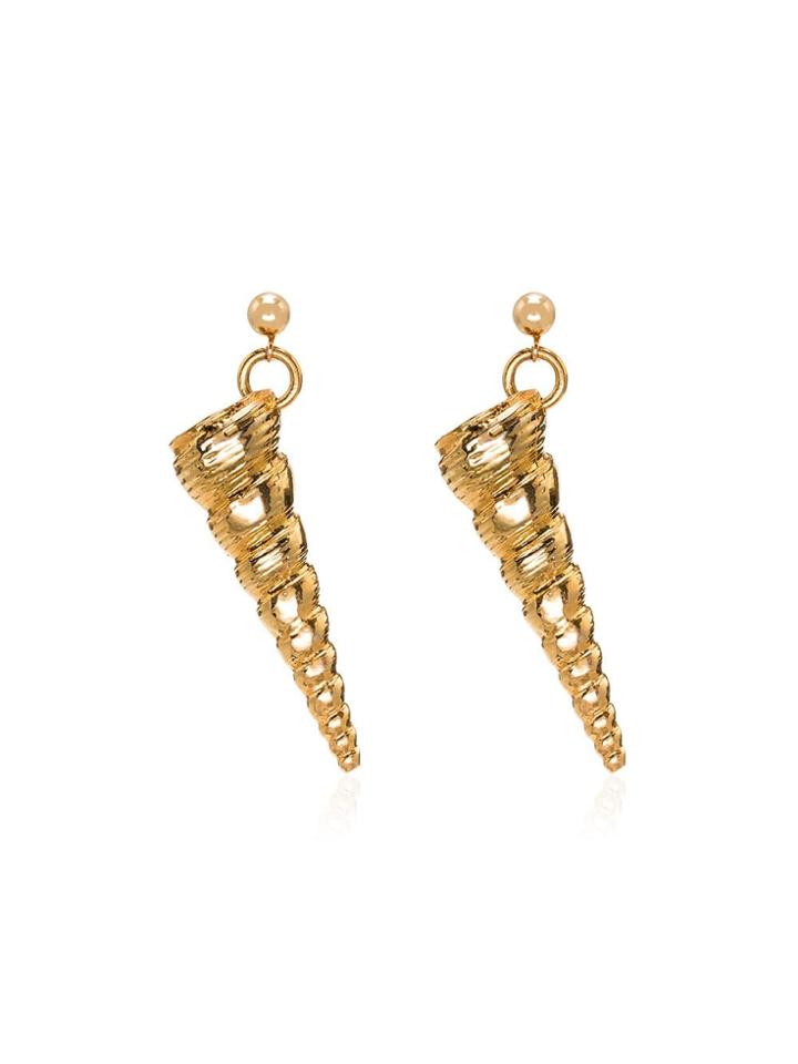 Tohum Cone Drop Earrings - Metallic
