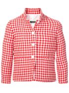 Casey Casey Checked Fitted Jacket - Red