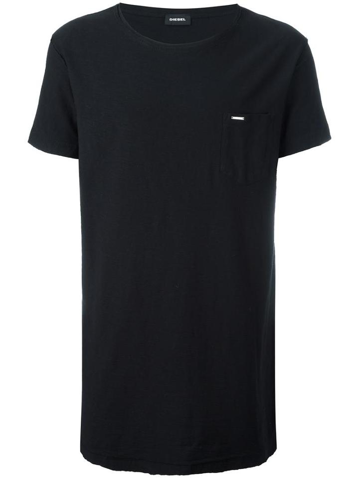 Diesel 'longer' T-shrit, Men's, Size: Medium, Black, Cotton
