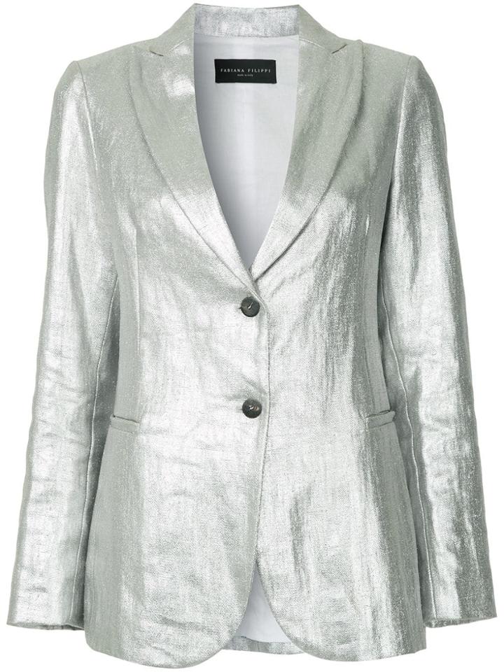 Fabiana Filippi Lightweight Tailored Blazer - Metallic