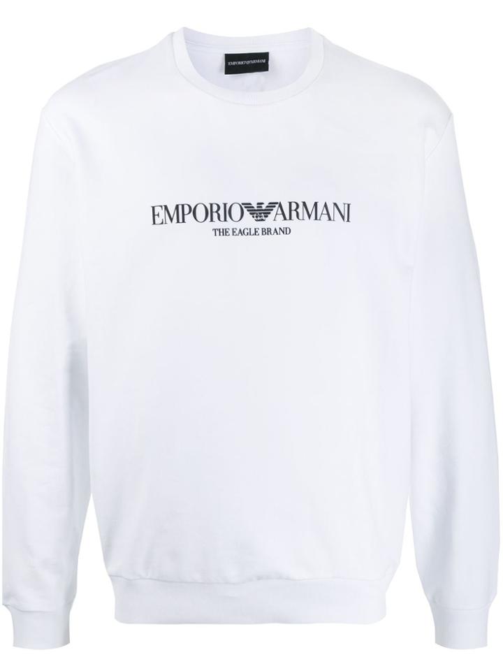 Emporio Armani Logo Printed Sweatshirt - White