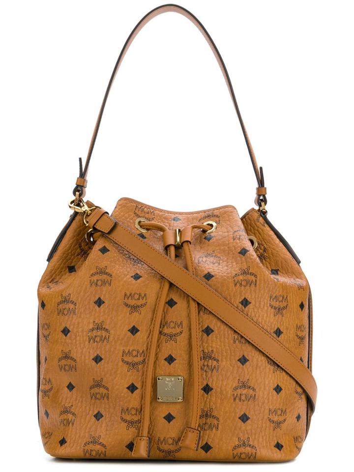 Mcm Printed Tote - Brown