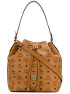 Mcm Printed Tote - Brown