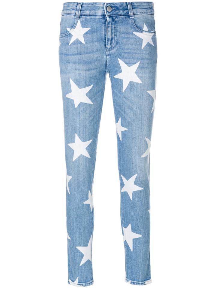 Stella Mccartney Star Print Skinny Jeans - Blue