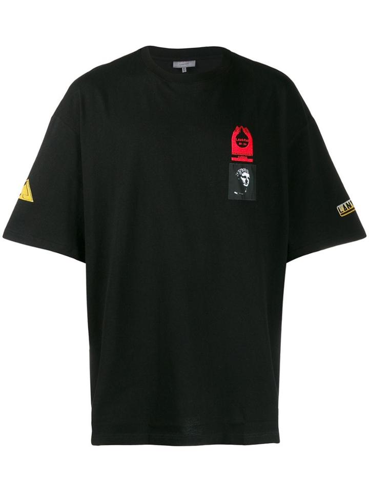 Lanvin Badge Embroidered T-shirt - Black