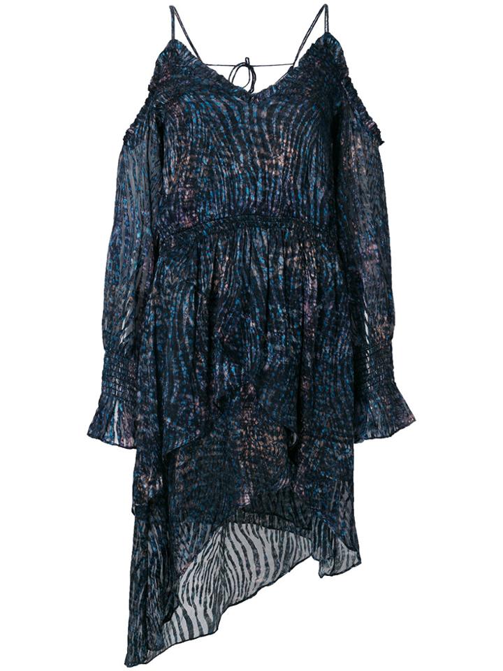 Iro Asymmetric Cold Shoulder Dress - Blue