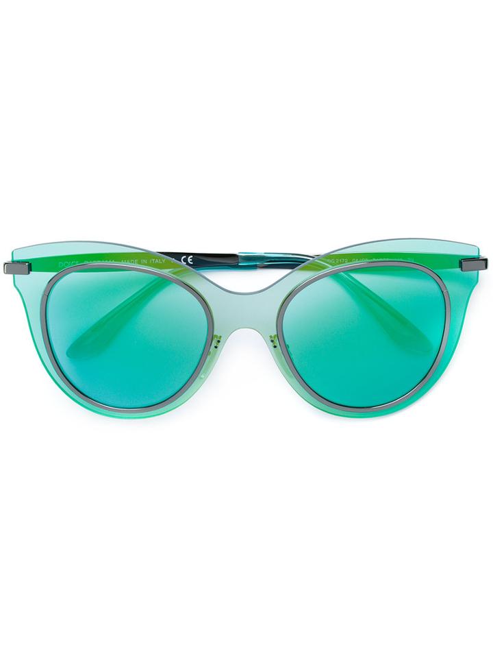 Dolce & Gabbana Eyewear - Cat-eye Sunglasses - Women - Acetate/metal - 51, Green, Acetate/metal
