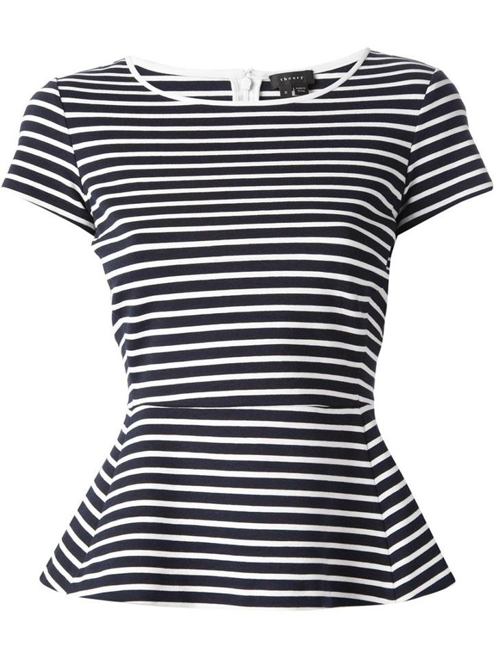 Theory 'marine' Peplum Top