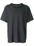 Attachment Loose Fit Stripe T-shirt - Grey