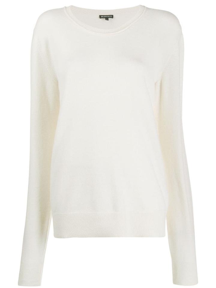 Ann Demeulemeester Long-line Jumper - Neutrals