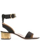 Chloé Block Heeled Sandals - Black