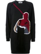 Chalayan Long Embroidered Sweatshirt, Women's, Size: 40, Black, Cotton