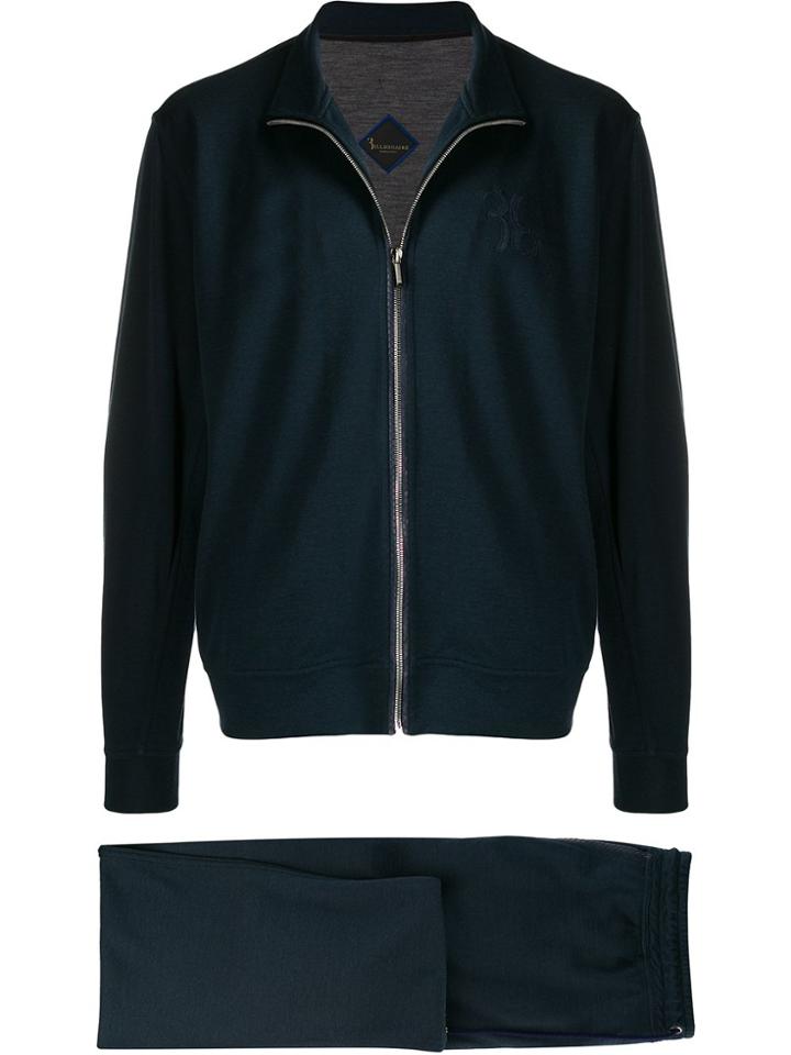 Billionaire Logo Embroidered Track Jacket - Blue