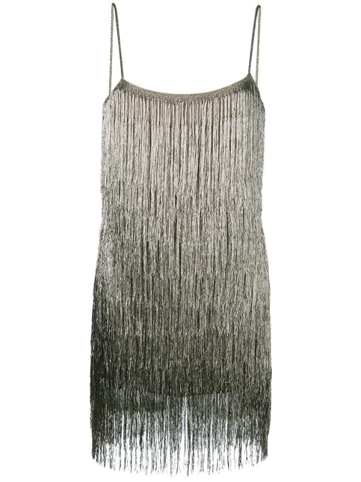 Rachel Zoe Fringed Shift Dress - Nude & Neutrals