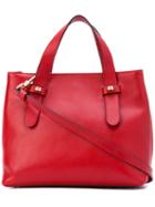 Borbonese - Top Handle Tote - Women - Leather/polyester - One Size, Red, Leather/polyester