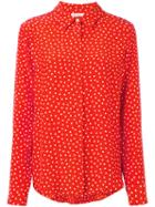 P.a.r.o.s.h. - Spotted Long Sleeve Shirt - Women - Silk - L, Blue, Silk