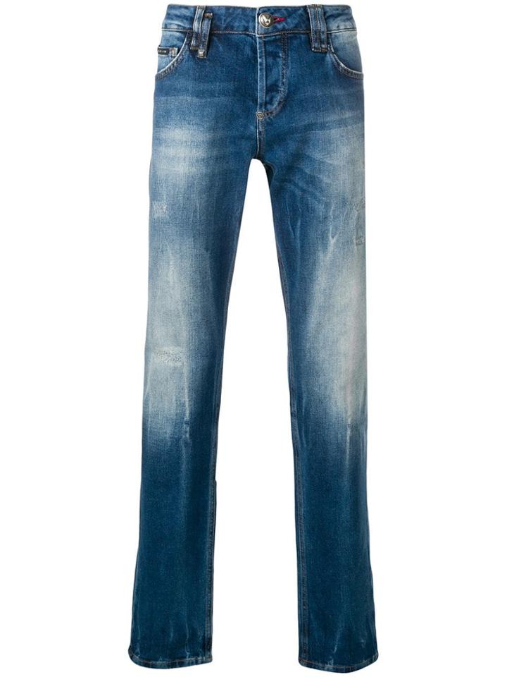 Philipp Plein Supreme Statement Straight Jeans - Black