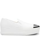 Miu Miu Slip-on Platform Sneakers - White