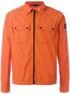 Belstaff Zipped Shirt Jacket, Men's, Size: Large, Yellow/orange, Polyester