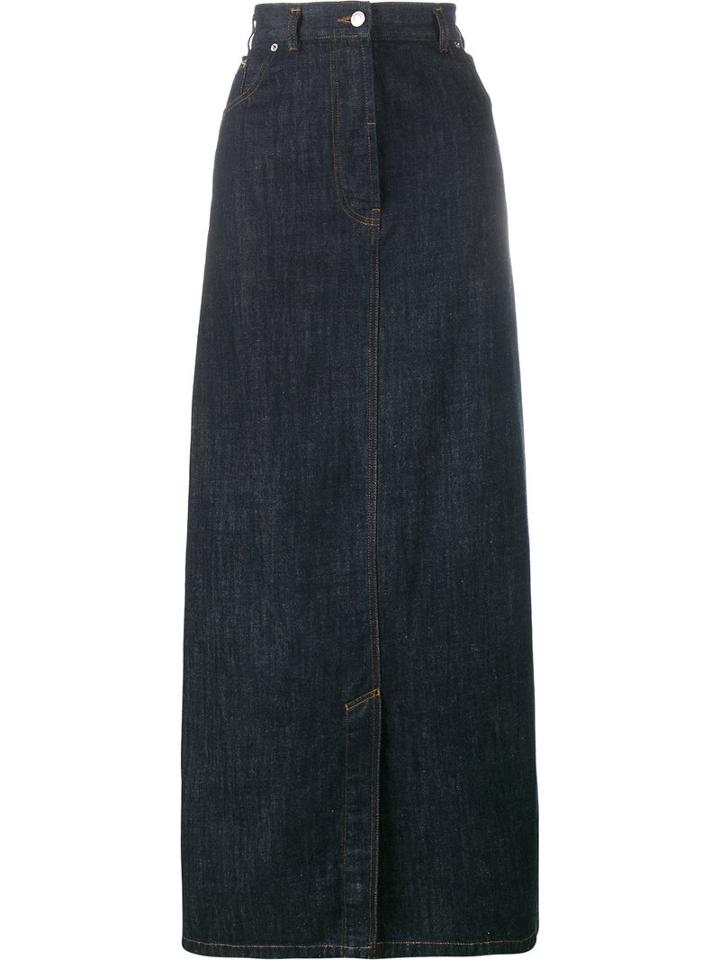 Dries Van Noten Silvan Long Skirt, Women's, Size: 36, Blue, Cotton
