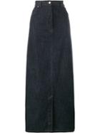 Dries Van Noten Silvan Long Skirt, Women's, Size: 36, Blue, Cotton