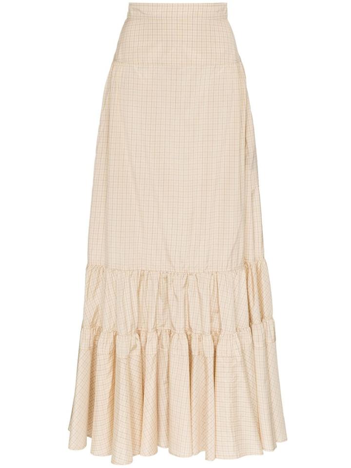 Calvin Klein 205w39nyc Ck Hw Skt Maxi Tiered - Brown