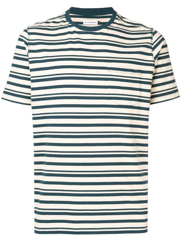 Pop Trading Company Striped Short-sleeve T-shirt - Neutrals