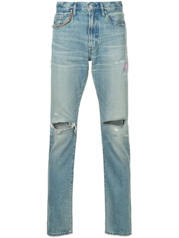 Hysteric Glamour Distressed Slim-fit Jeans - Blue