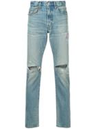 Hysteric Glamour Distressed Slim-fit Jeans - Blue