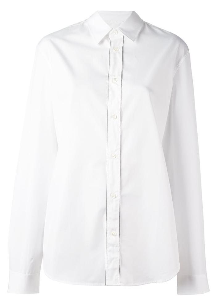 Maison Margiela Classic Long Sleeve Shirt, Men's, Size: 38, White, Cotton