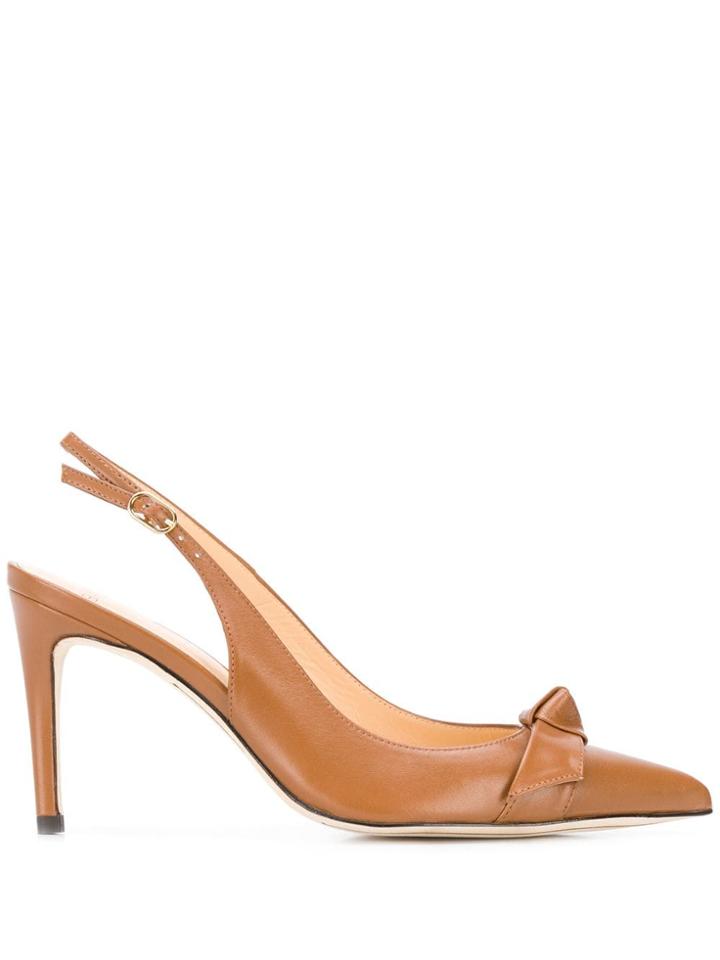 Alexandre Birman Pointed Toe Slingback Pumps - Brown