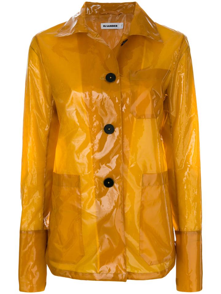 Jil Sander Clear Shirt-style Raincoat - Yellow & Orange