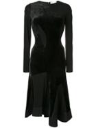 Esteban Cortazar Velvet Detail Dress - Black