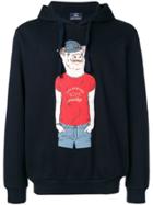 Paul & Shark Graphic Print Hoodie - Blue