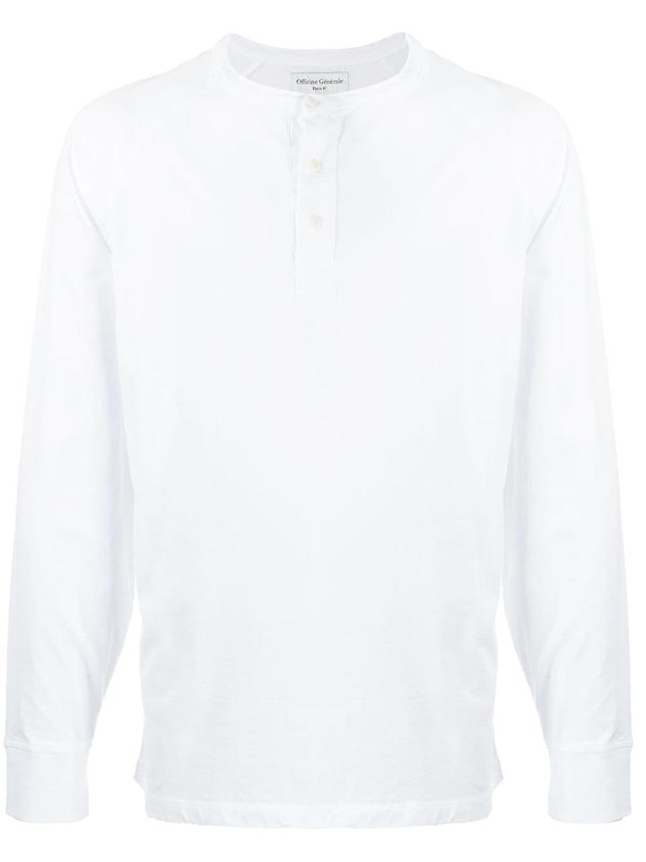 Officine Generale Classic Henley T-shirt - White
