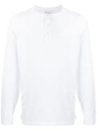 Officine Generale Classic Henley T-shirt - White