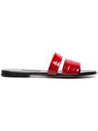 Newbark Red Roma Iii Leather Sandals