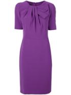 Boutique Moschino Bow Detail Pencil Dress - Pink & Purple