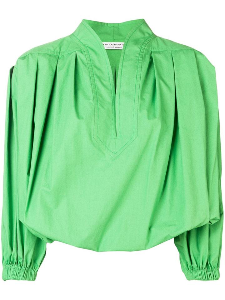 Philosophy Di Lorenzo Serafini Frog Draped Blouse - Green