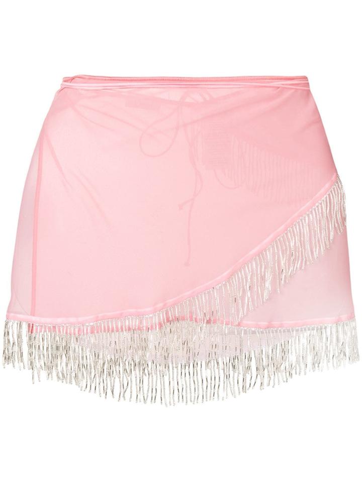 Oseree Mini Skirt Beach Cover-up - Pink