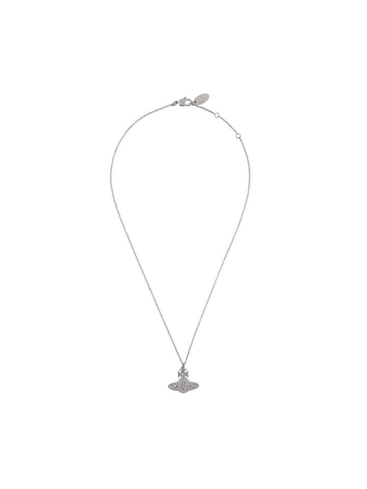 Vivienne Westwood Logo Pendant Necklace - Silver